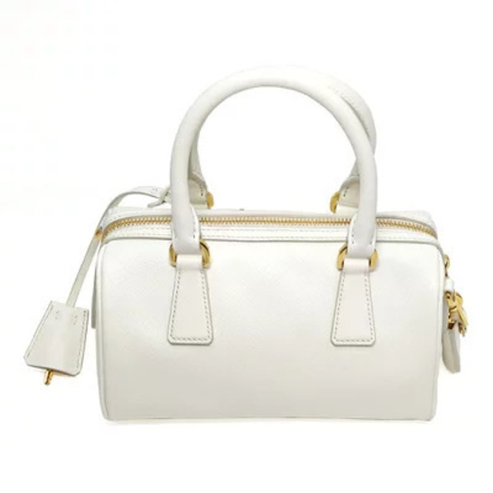 Prada Manufacture Saffiano Leather Blanc 2Way Shoulder Bag White
